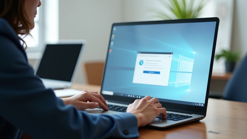 Ecrã de computador a mostrar janela de instalação de software